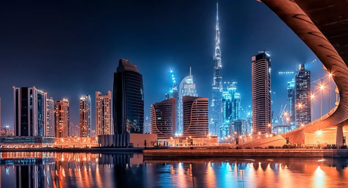 downtown dubai district by night- we are human agency